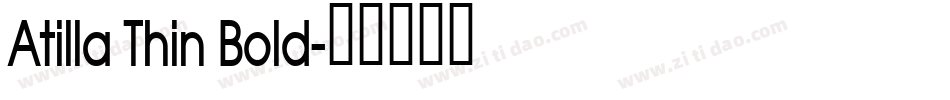 Atilla Thin Bold字体转换